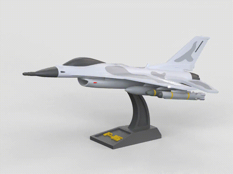 【F-16 Fighting Falcon】F-16“战隼”战斗机模型 挂载导弹