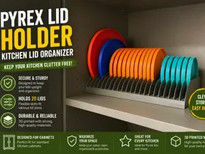 Glass Food Storage Lid Holder