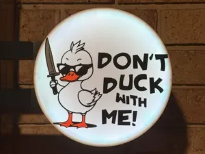 Don't Duck with me - 2 side Lightbox sign