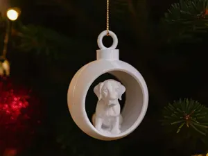 Labrador Retriever dog Christmas Bauble. So sweet.