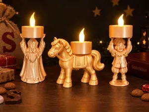 Sinterklaas theelichthouder set - sint paard piet