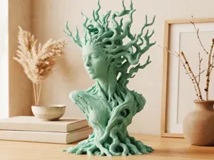 Elegant Dryad Tree Spirit Goddess Sculpture #067