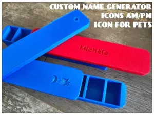 The Customizable slide Pill Box (AM/PM/ Name/ Pet)