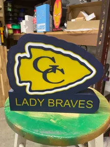 Grant County Lady Braves light box