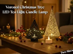 Christmas Tree LED Tea Light Candle (Voronoi)