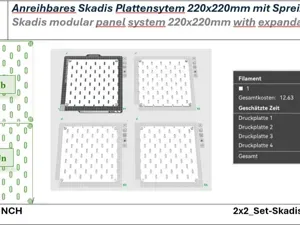 Skadis System Platte Endlos 2x2 Glue & Screw