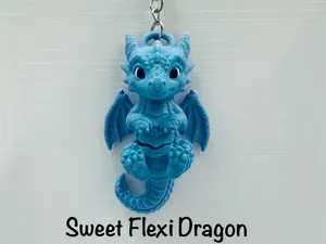 Sweet Flexi Dragon Keychain