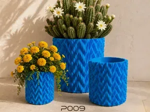 POO9 Sculptural Planter: Ripple Weave