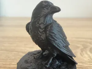 Odin`s raven statue