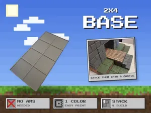 2x4 Base for Minecraft Inspired Cubes - No AMS