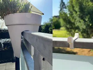 Balcony Planter Stabilizer – 40×20 mm Railing