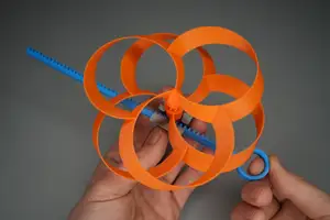 Toroidal Flying Propeller (Pull Copter) & Spinning Top (No Supports, No Assembly Required)