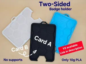 Two-sided badge holder