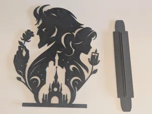 bella e la bestia arte murale