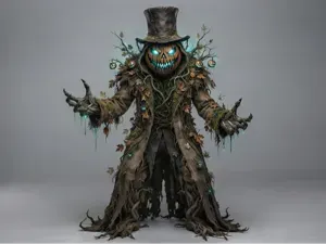Halloween Lord Pumpkinhead Top Hat Figurine