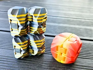Wavy Orb Infinity Cube - (print in place)