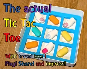 The actual Tic Tac Toe (with travel box)