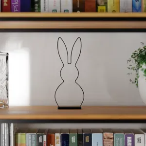 Modern easter Bunny Sculpture Deco / minimalistic rabbit Sclupture with stand / Oster Hase