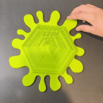 Full Plate Splat Hexagon Fidget (Print in Place) — Фото 2 из 16