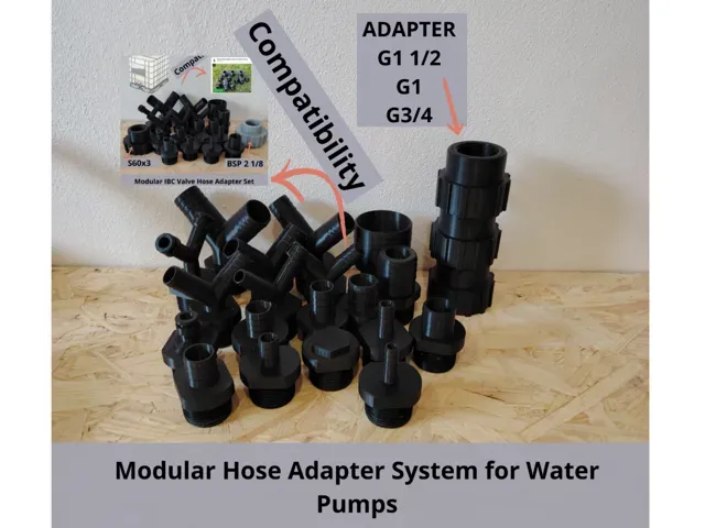 Modular Hose Adapter System for Water Pumps