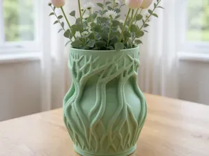 Root Form Planter with Organic Printable Pot