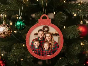 Christmas Bauble Photo Frame Ornament – Snap-Fit
