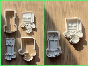 Minecraft Creeper Skeleton Cookie Cutter Playdoh