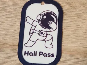 Dabbing Astronaut Hall Pass