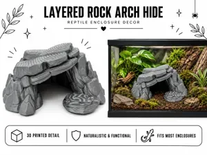 Layered Rock Arch Hide – Natural Stone Tunnel