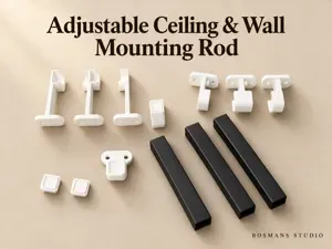 Adjustable Ceiling & Wall Mounting Rod