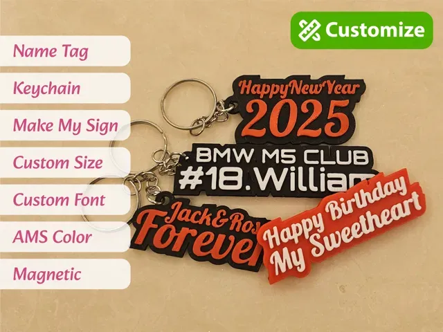 Custom KeyChain/Name Tag/Fridge Magnet/Make MySign — Фото 2 из 12