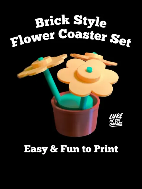 Brick Flowers Coaster Set — Image 2 of 10