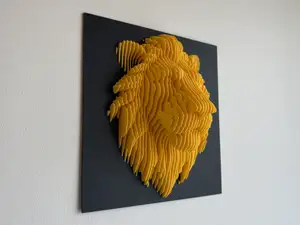 Lion Head Layered Sculpture