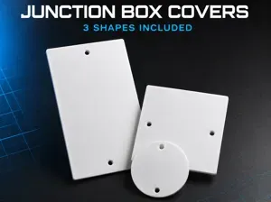 Junction Box Covers – 6x3, 3x3 & Round Versions