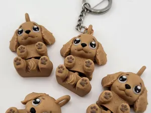 Labrador golden Retriever Flexi Toy Keychain