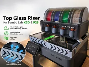 Top Glass Riser for Bambu Lab X2D & P2S