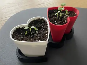 Кашпо сердечки: 3D-модели для печати