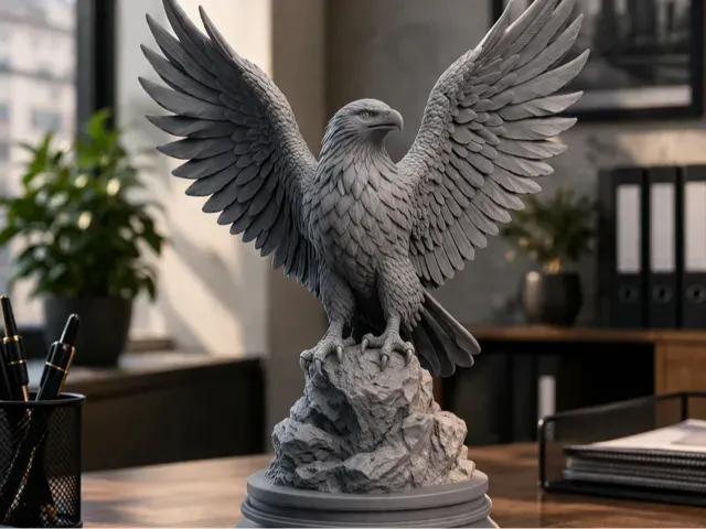 Majestic Eagle on Rock – Detail Decorative Statue