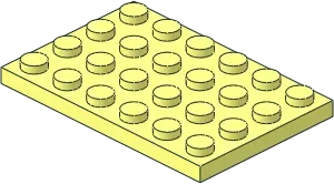 legocompatible Brick Part 3032 - plate 4x6