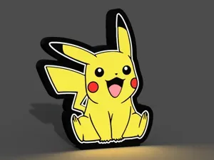 Pikachu sitting Lightbox LED Lamp