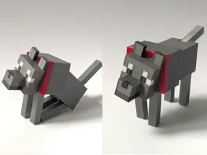 Articulated Minecraft Dog/Wolf - Print-in-Place
