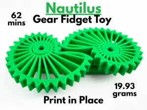 Nautilus Gear Fidget Toy (Print in Place)