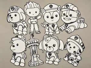 Dog Squad Paw Patrol Coloring Craft Set