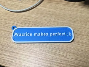 钥匙扣 勤能补拙 practice makes pefect
