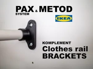 Clothes rail Brackets for IKEA PAX & IKEA METOD