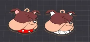 cartoon character spike(tom&jerry) keychain / necklace charm (free for commercial use)