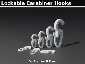 Secure Carabiner Hooks: Curtains & More (5mm-10mm)