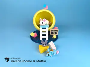 Stellar Diorama for Cute Flexi Animals, Mouse Ed.