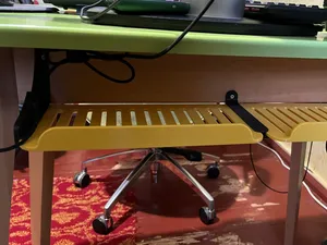 Modular desk shelf for powerstrip, psu, etc