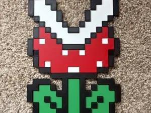 8bit Mario Piranha Wall Art